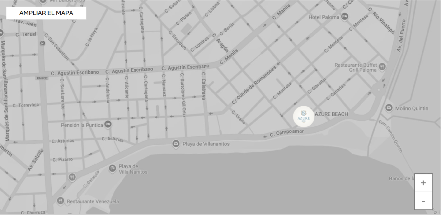 Mapa Azure Beach